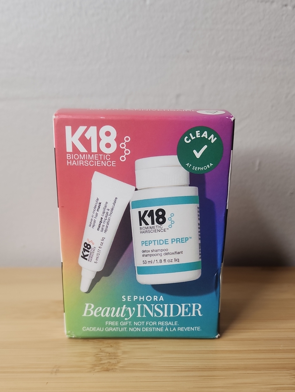K18 Peptide Prep Detox Shampoo & Treatment Duo — Pink Gradient